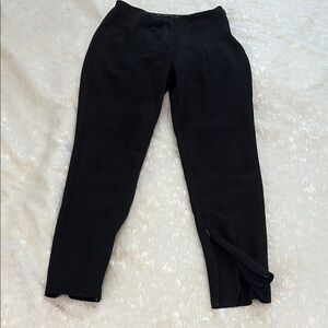 Zara COLLECTION Suede Like Black Leggings